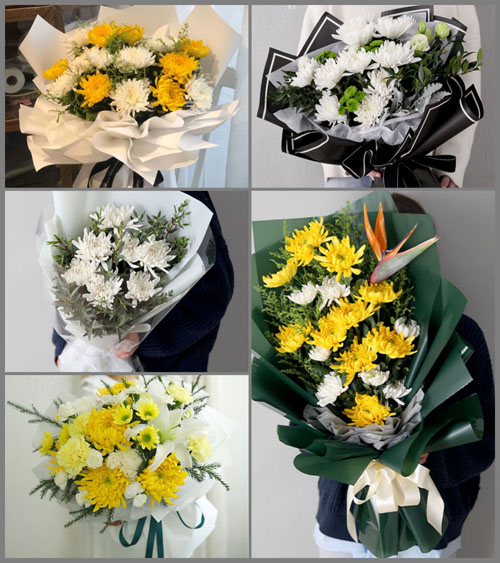 山东莱芜莱城区大王庄镇止凤村白事花束代送